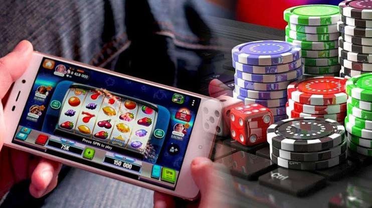 Simbol keadilan dan transparansi pada platform hiburan game online dengan aura neon merah